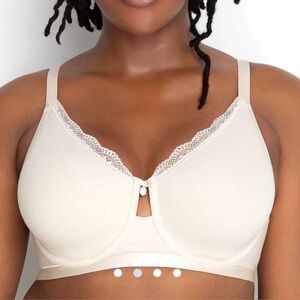 Curvy Couture Cotton Luxe Unlined Underwire Bra